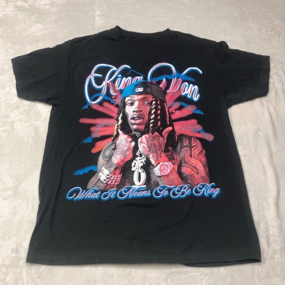 King Von What It Means To Be King T-Shirt Men's Large Black Rap Band Made in USA